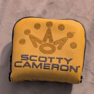 Scotty Cameron Yellow Putter Headcover with Crown Design
